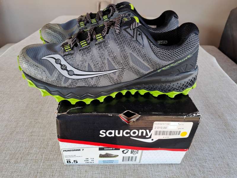Saucony Peregrine 7 mens running shoe - size UK 7.5 / US 8.5 / EUR 42 / CM 26.5