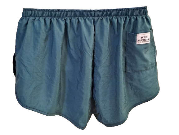 Running Shorts Mens High-Cut Bottle Green - Size Large