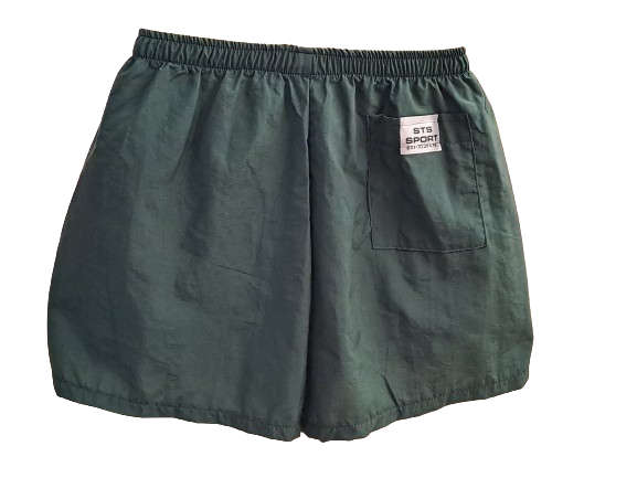 Running Shorts Square Leg Cut Bottle Green - Size Small (S)