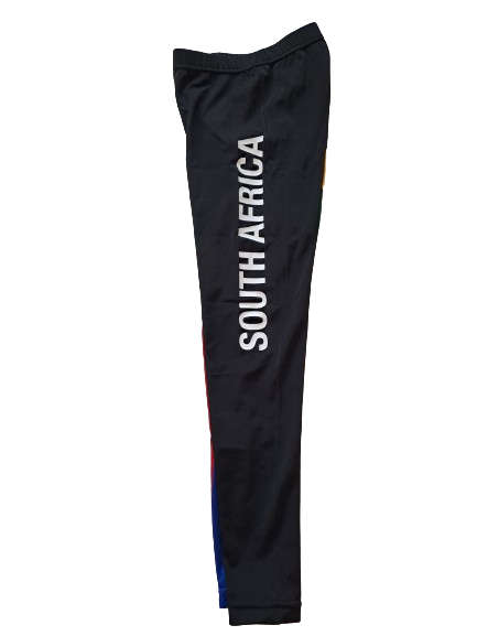 SA Flag / Black Ankle-Length Tights - Size 2X-Large (40)