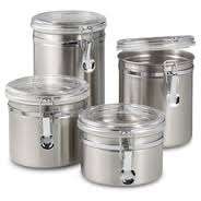 Stainless Steel Canisters Set of 4.