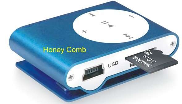 Mini Metal MP3 Player Blue