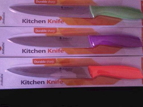 Stainless steel kitchen knife JinBaiDa. You are bidding for ONE knife.