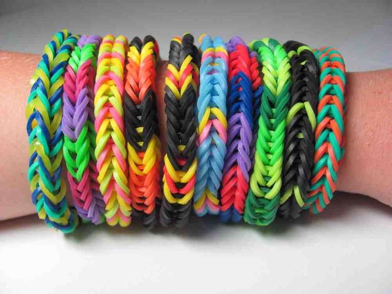 Loom Bands. Make your own design......anything from bangles, necklace, shoe straps, bra straps.....
