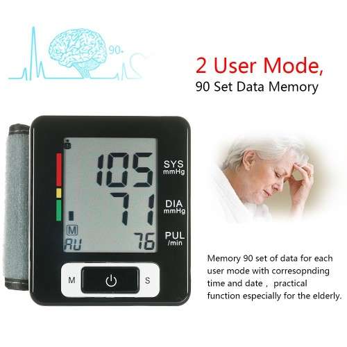 Clinical LCD automatic wrist blood pressure monitor