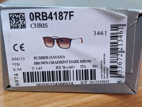 Ray-Ban Rb4187f Chris Asian Fit Square Sunglasses
