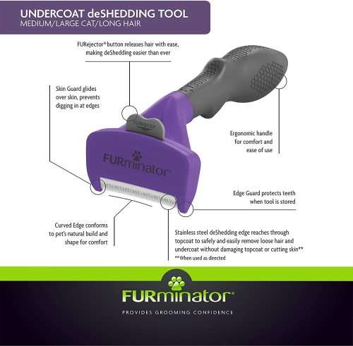 Furminator - Long Hair deShedding Tool For Cats