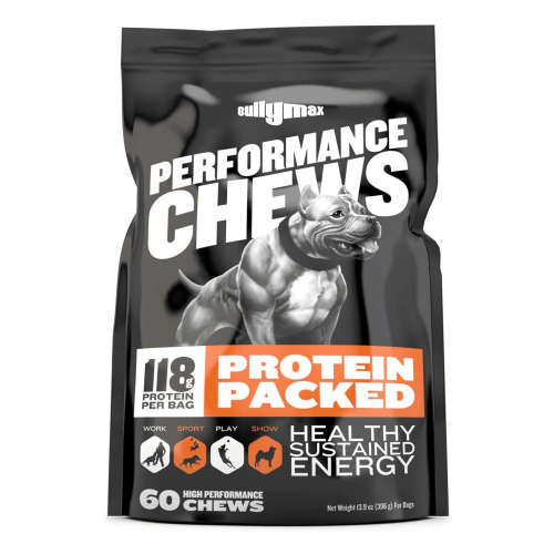 Bully Max Performance Chews  Muscle Building Chews for Dogs  60 Chews