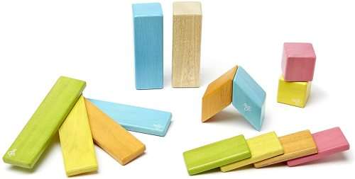 14 Piece Tegu Magnetic Wooden Block Sett - Tints