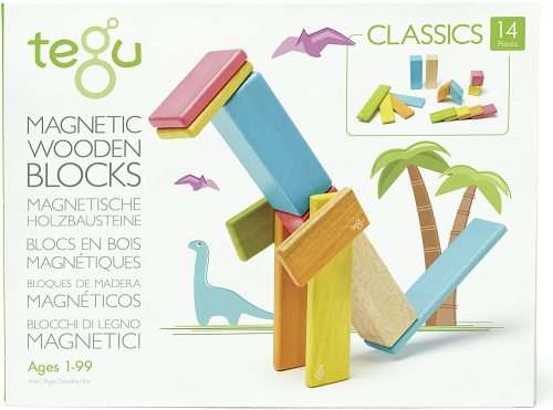14 Piece Tegu Magnetic Wooden Block Sett - Tints