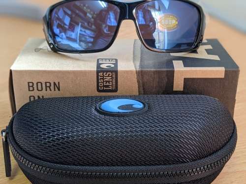 Costa Del Mar Men`s Polarized Cat Cay Rectangular Sunglasses