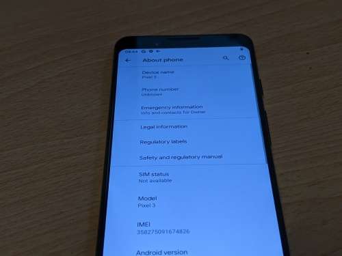 Google - Pixel 3 with 64GB Memory Cell Phone (Unlocked) - Just black - works on all SA networks