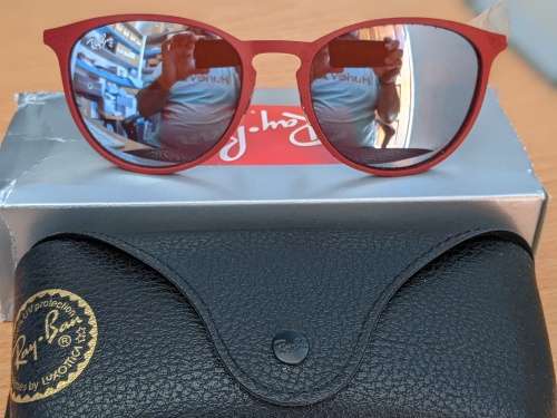 Ray-Ban Unisex Erika Metal Bordeaux Sunglasses RB3539-9023B5-54