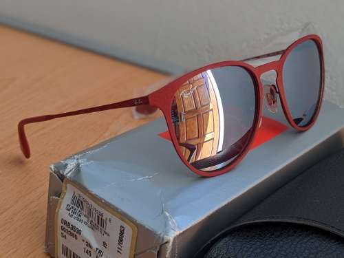 Ray-Ban Unisex Erika Metal Bordeaux Sunglasses RB3539-9023B5-54