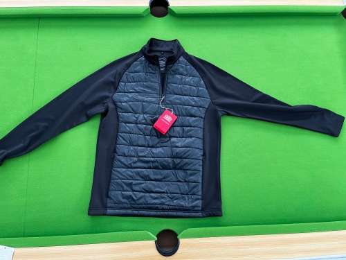Swagg mens` golf top - half puffer jacket - Large - Black