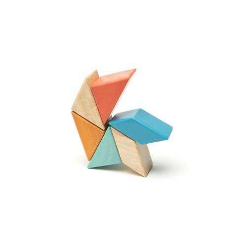 Tegu magnetic wooden blocks - 6 Piece - Blues