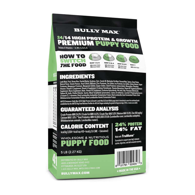 Bully max 24/14 high protein and growth puppy food