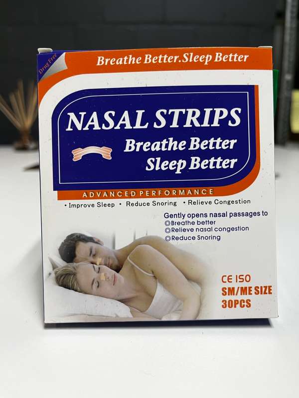 Breathe better Nasal strips for improved sleep, reduce and relieve congestion - 30 strips (Medium)
