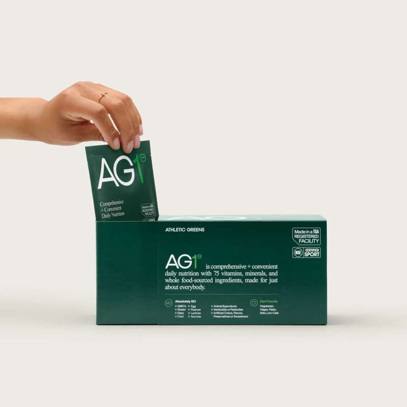 Athletic Greens (AG1) Premium Green Superfood Cocktail  30 Travel packs