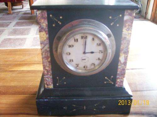 OLD VINTAGE MARBLE CLOCK
