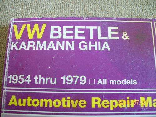 VW Beetle & KARMAN GHIA 1954 TO 1979 ALL MODELS
