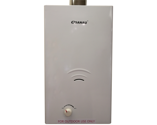 SANAU - 12 L Gas Geyser / Gas Water Heater + 60 CM Solid Flue Pipe