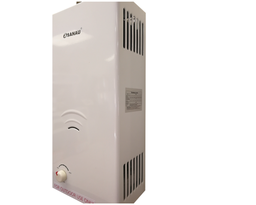 SANAU - 12 L Gas Geyser / Gas Water Heater + 60 CM Solid Flue Pipe