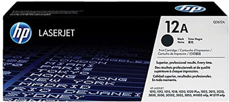 Genuine HP 12A Black LaserJet Toner Cartridge (Q2612AF)