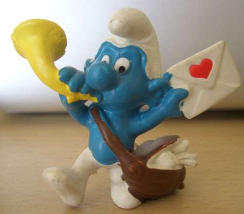 Smurf with Letter and Bugle
