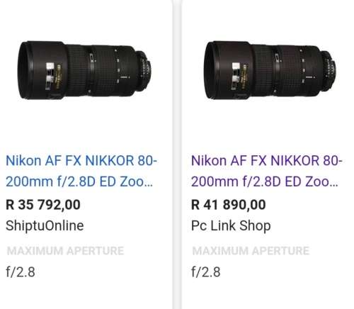 Nikon AF 80-200mm f/2.8D lens