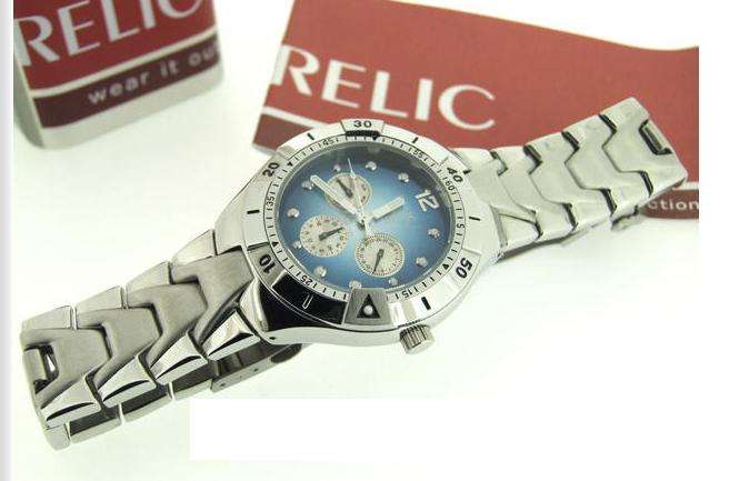 RELIC FOSSIL MEN'S WATERPROOF MULTI DIAL WATCH