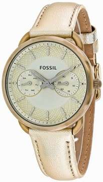 Fossil Women's Leather Gold Color Watch