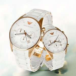 Emporio Armani Woman's Gold Tone Stainless Steel Watch - STUNNING !!