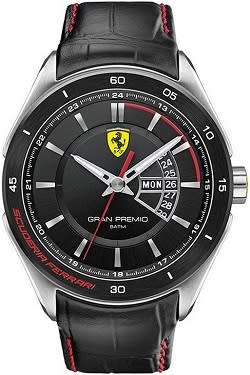 FERRARI Gran Premio Men's Stainless Steel Watch - 100% Authentic !!