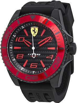 FERRARI SCUDERIA XX Kers Black Silicone Mens Watch - BRAND NEW