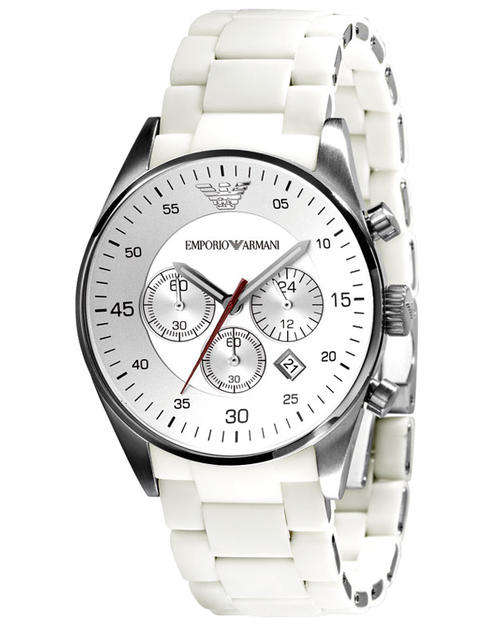 Emporio Armani Ceramica Chronograph LADIES Watch AR5867 - ## Feminine & Petite ##
