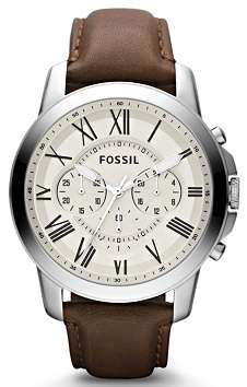 BRAND NEW - FOSSIL Men's Leather Quartz Watches - 3 Models Available