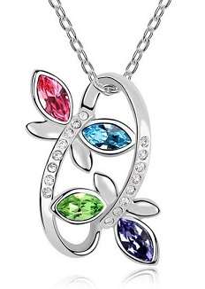 STUNNING !! AUSTRIAN CRYSTAL 18K GOLD PLATED DRAGONFLY BUTTERFLY NECKLACE & PENDANT
