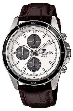 ## NEW ARRIVAL ##  BRAND NEW - CASIO EDIFICE Brown Leather Chronograph Watch