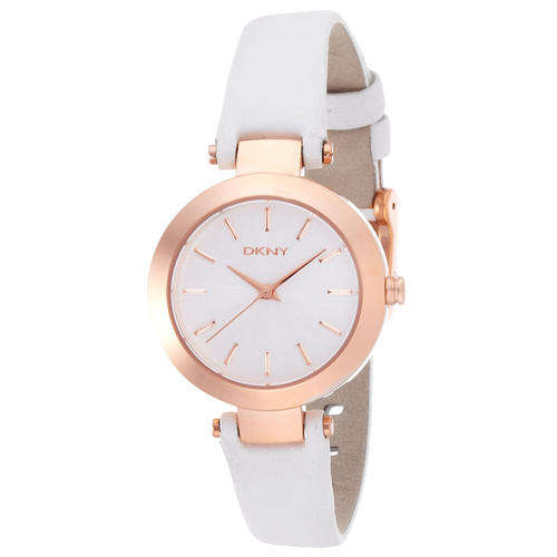 ## Brand New ## DKNY Ladies White Dial Leather Quartz Watch - Stylish !!