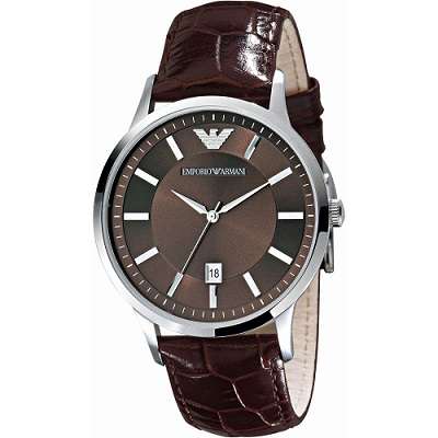 ## TOP SELLER ## Emporio Armani Classic Brown Dial Quartz Watch - ELEGANT !!