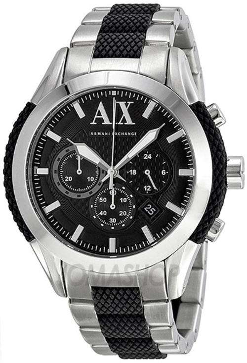 ## MUST HAVE ## ARMANI EXCHANGE Men's Black Stainless Steel Quartz Watch - Stylish !!