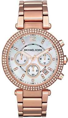 ## 1ST BIDDER WINS !! ## MICHAEL KORS Woman's Mother of Pearl Stainless Steel Watch - Stunning !!