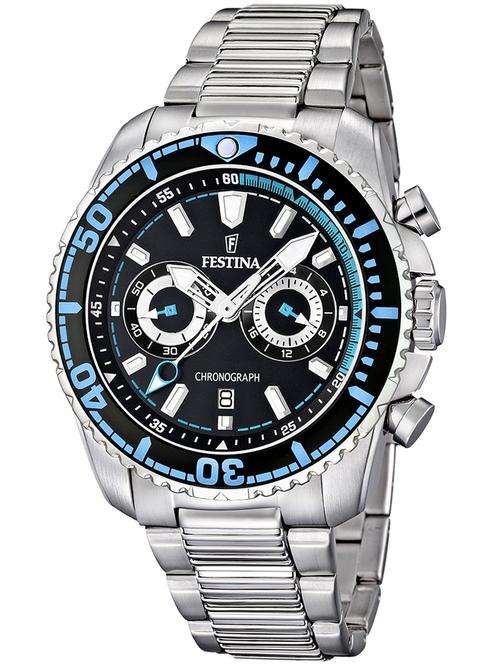 ## MUST HAVE ## FESTINA  Men's Silver Chronograph Stainless Steel Quartz Watch