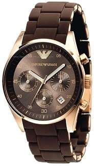 ## MUST HAVE !! ## Emporio Armani Men's Brown Stainless Steel Watch - ELEGANT !!