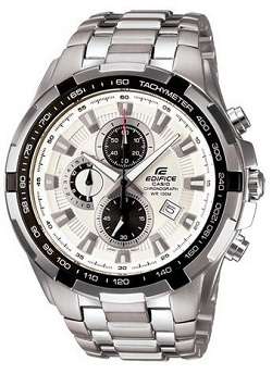 Casio Edifice Men's Silver Chronograph Quartz Watch - Very Sporty !!