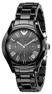 Emporio Armani Woman's Black Sportivo Ceramic Watch - ELEGANT !!