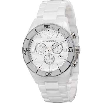 ## LAST ONE ## Emporio Armani (1424) Men's Ceramic White Dail Quartz Watch