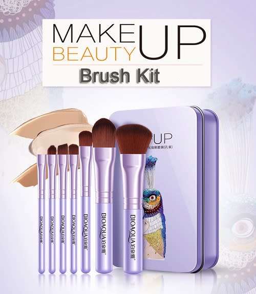 Women's Facial Makeup 7 Piece Brush Sets | 2 COLORS