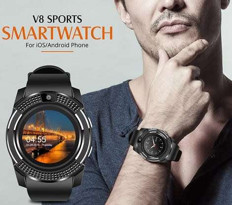 V8 Smart Watch Phone for Android and iOS - Support SIM + SD Card - BRAND NEW